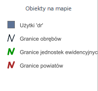 Widok okna legendy dynamicznej